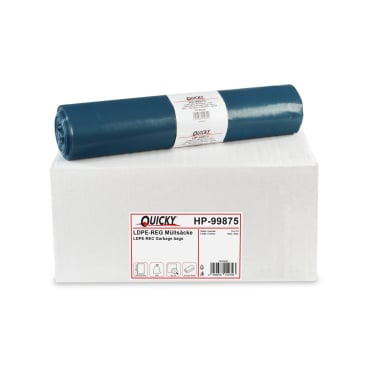 LDPE-Regenerat Müllsäcke, blau