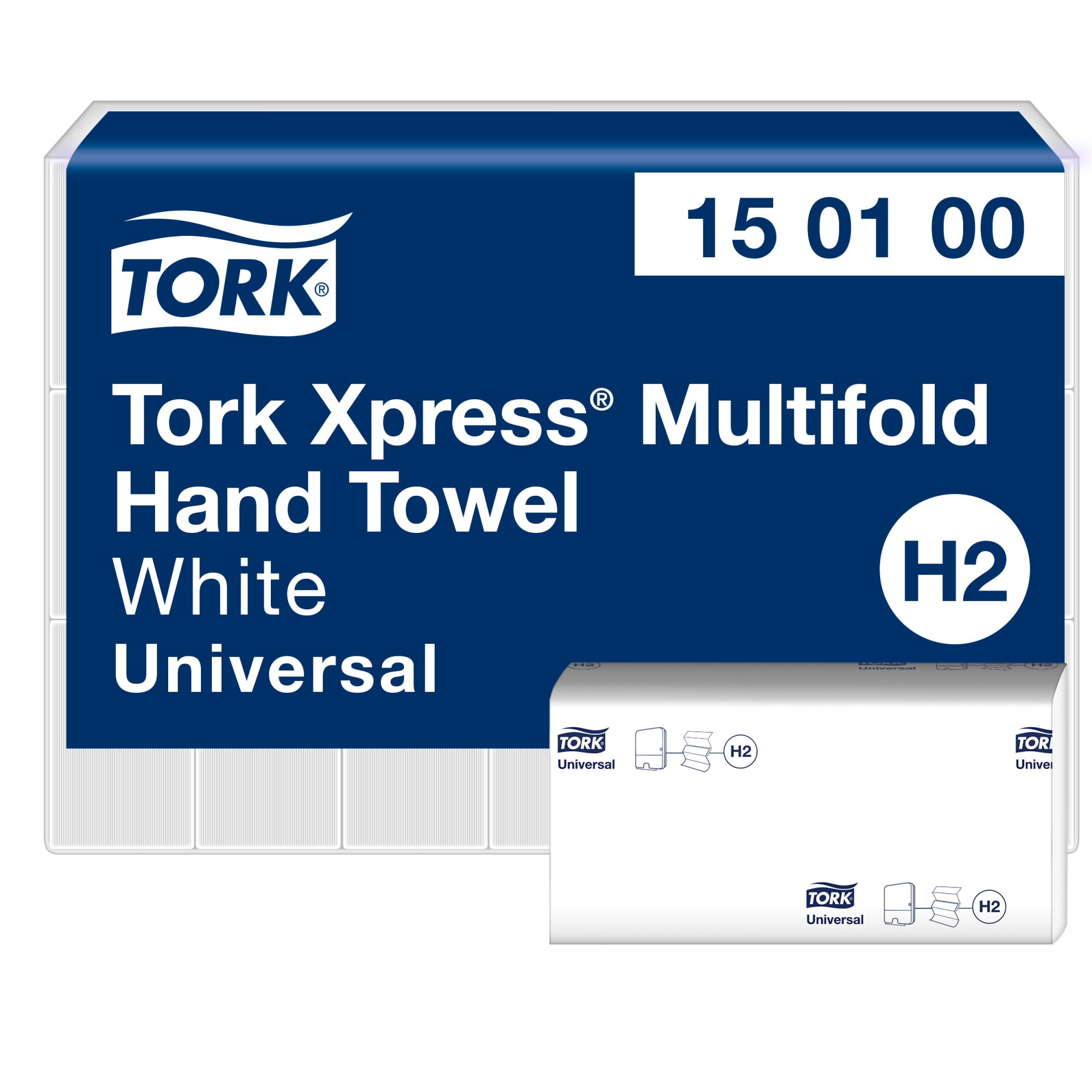 H2 Xpress Multifold Handtücher, weiß