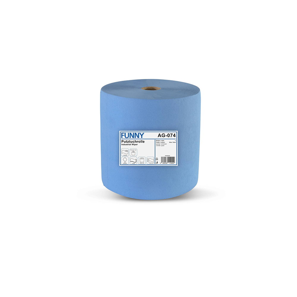Industrierolle 36 cm, 3-lagig blau