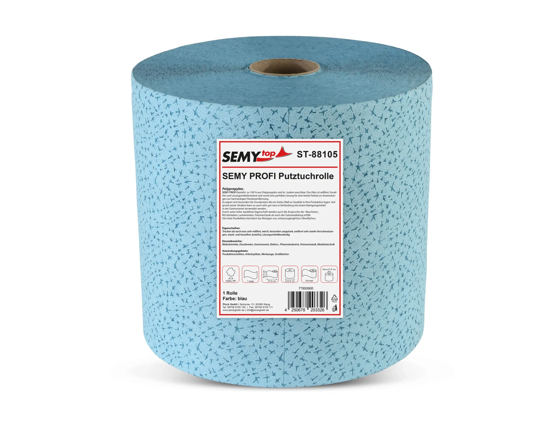 Profi Putztuchrolle 32 cm, blau