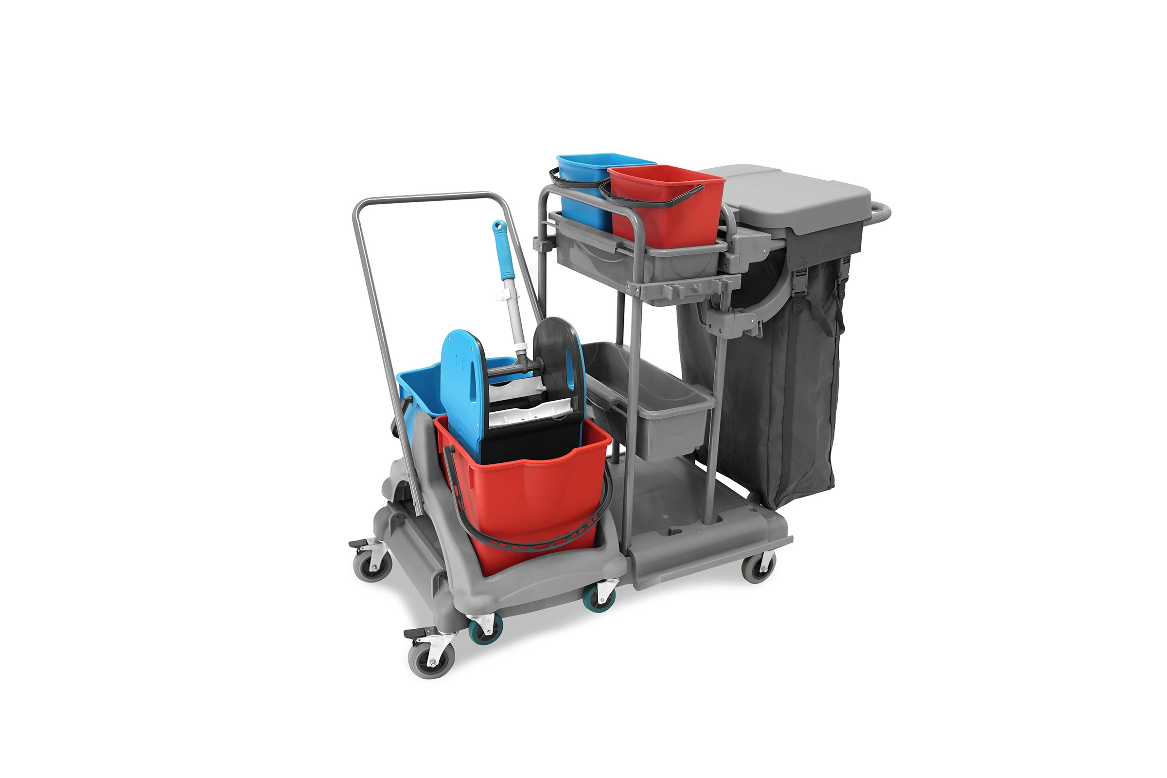 Reinigungswagen, Doppelfahrwagen 2x18 l