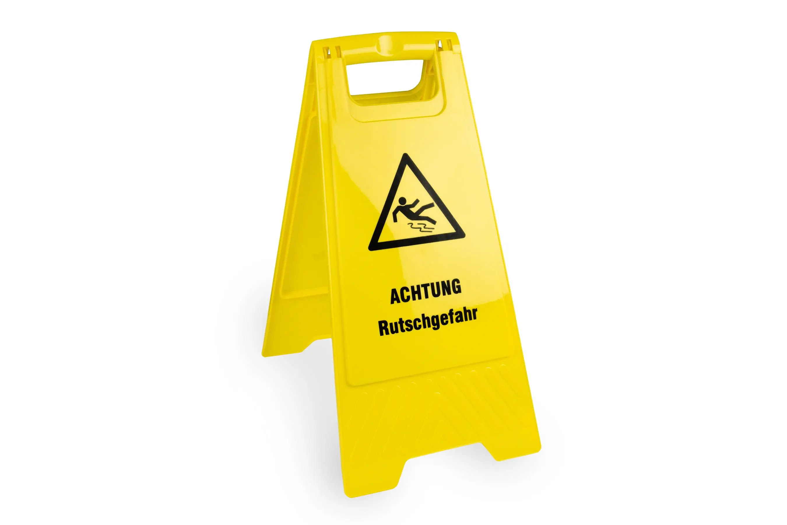 Warnschild 'Achtung Rutschgefahr', gelb